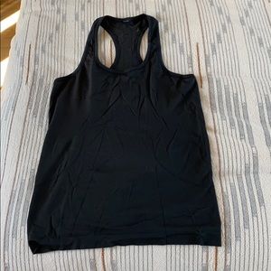 Black racer back athletic top